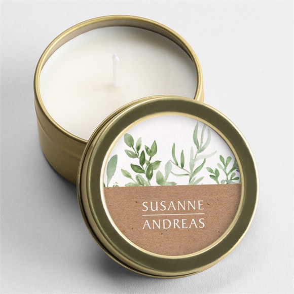 Kerze Hochzeit Frühlingsgrün ref.N360709