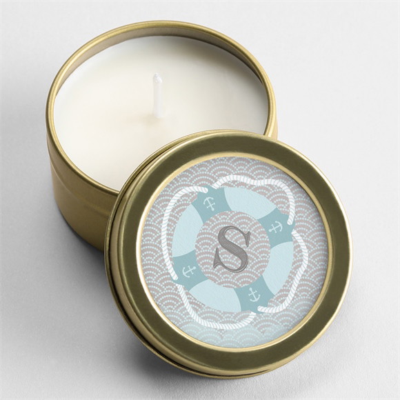 Kerze Taufe Matrose in Blau ref.N360780