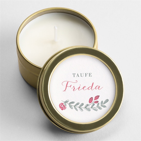 Kerze Taufe Rosenkranz ref.N360778