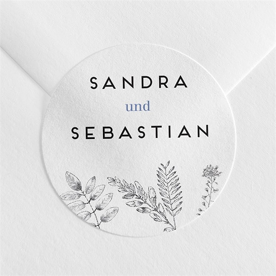 Aufkleber Hochzeit Herbarium