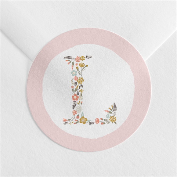 Sticker Geburt Blumen Alphabet ref.N360989