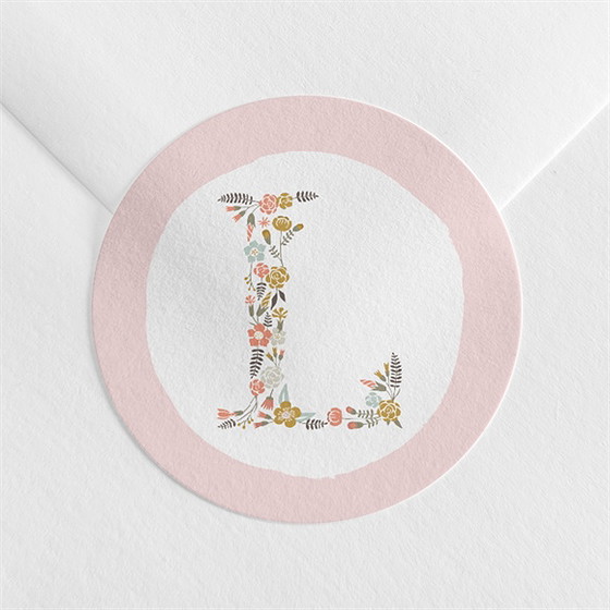 Sticker Geburt Blumen Alphabet
