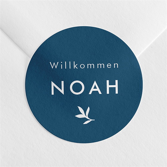 Sticker Geburt Geprägter Blumenkranz