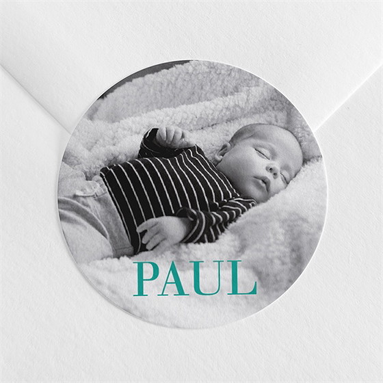 Sticker Geburt mintfarben