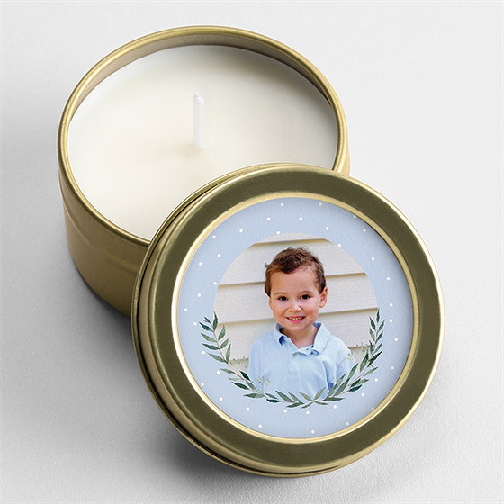 Kerze Kommunion Zartes Blau