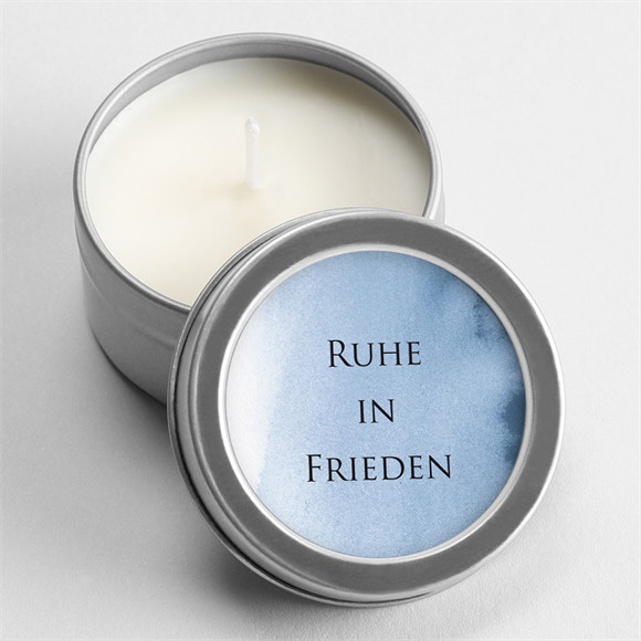 Kerze Trauer Zarter Aquarellgruß ref.N360602