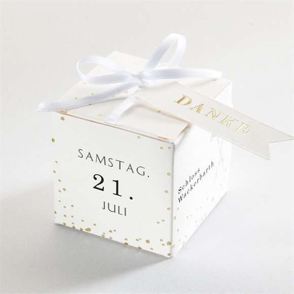 Geschenkbox Hochzeit Einfach geschmückt - Gold ref.N340269