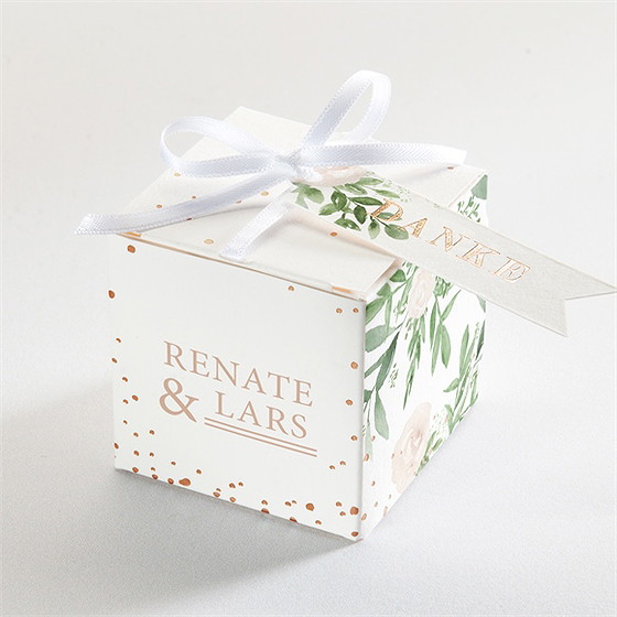 Geschenkbox Hochzeit Frühlingsrosen - Kupfer