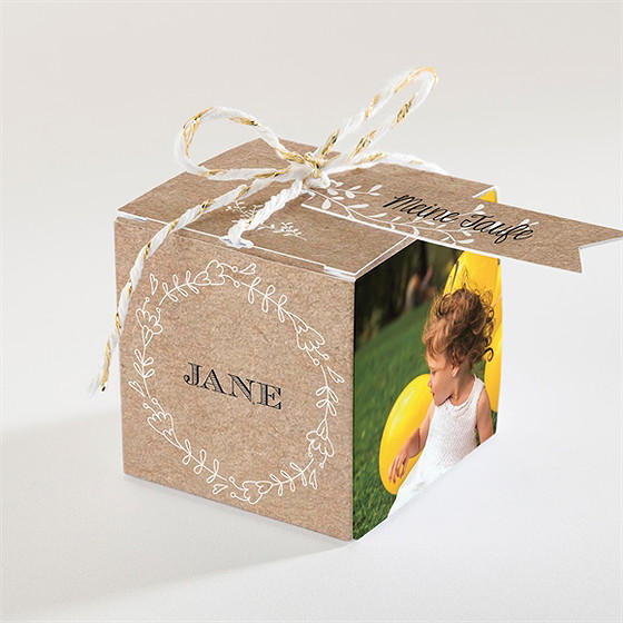 Geschenkbox Taufe taufe in kraftpapier