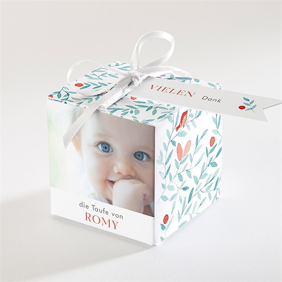 Geschenkbox Taufe Blumenfrische