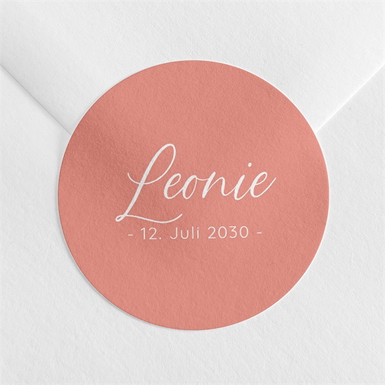 Sticker Geburt Rosafarbener Rahmen