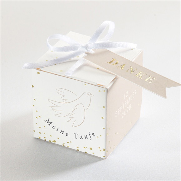 Geschenkbox Taufe Goldene Taube - Gold ref.N340236
