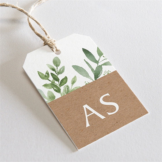 Geschenkanhänger Hochzeit Zierliches Laub