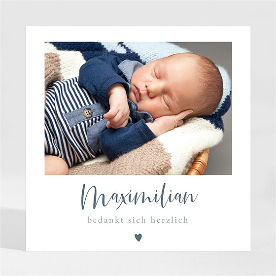 Dankeskarte Geburt Magnetkarte Kleines Herz