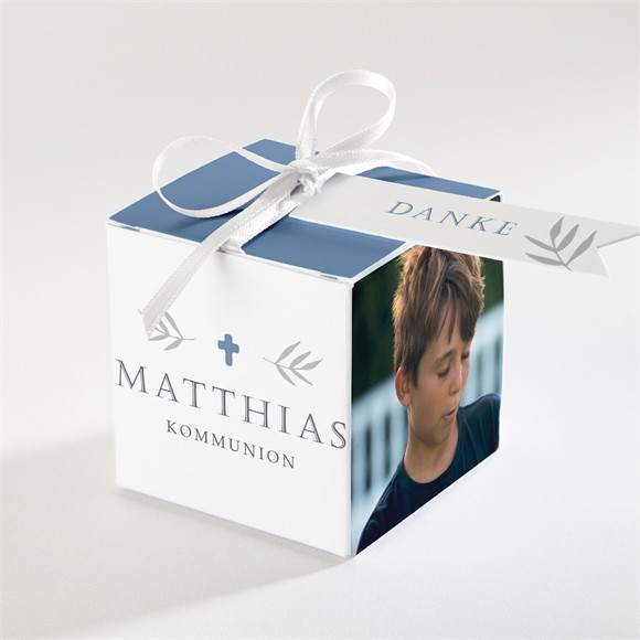 Geschenkbox Kommunion Vergiss mich nicht - blau ref.N340471
