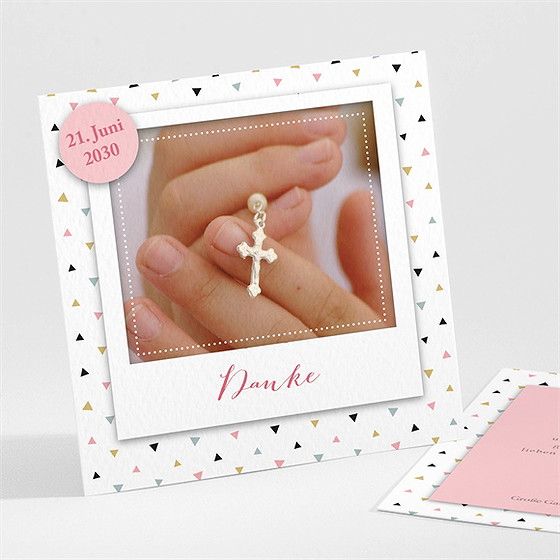 Dankeskarte Kommunion Festlich Modern
