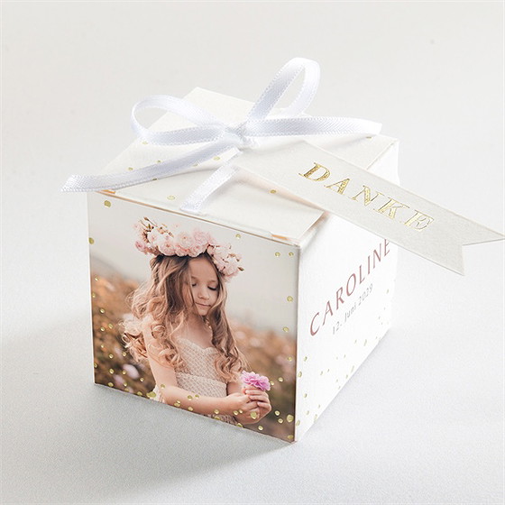 Geschenkbox Kommunion Schöner Iktus - Gold