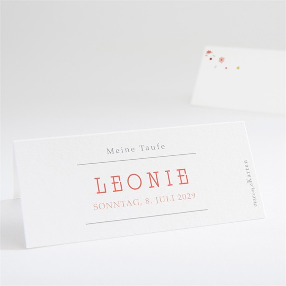 Tischkarte Taufe Blühendes Glück ref.N440738