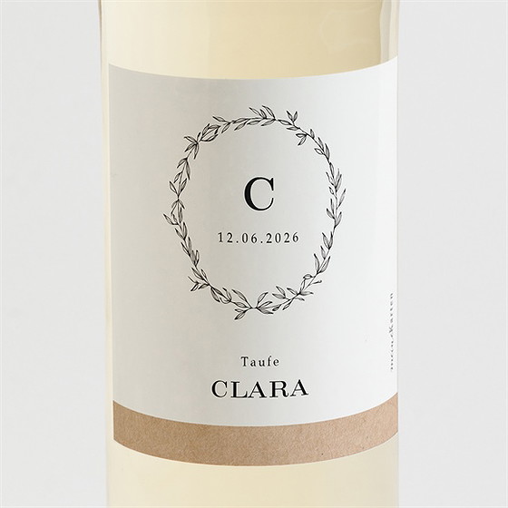 Flaschenetikett Taufe Das Wesentliche