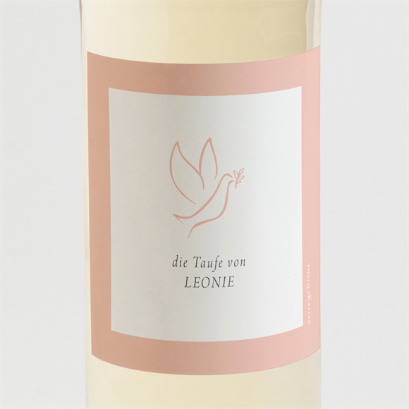 Flaschenetikett Taufe Kupfertaube ref.N3001639