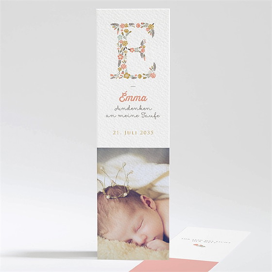 Andenken Taufe Blumenalphabet Mädchen