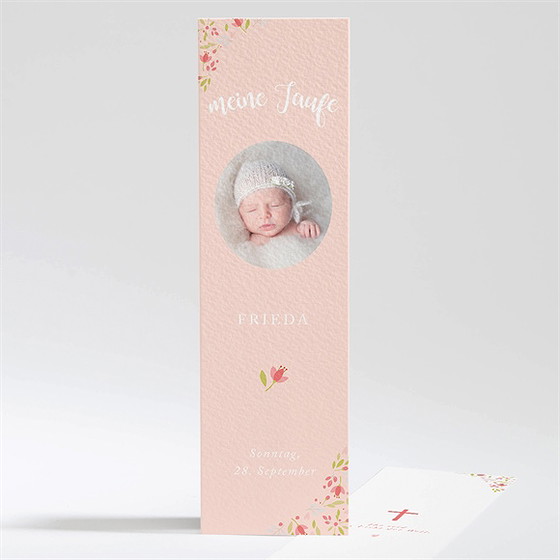 Andenken Taufe zarte rosa blumen