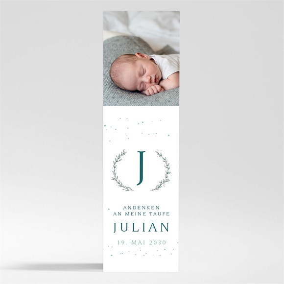 Andenken Taufe Blätterranke - Magnet ref.N200503