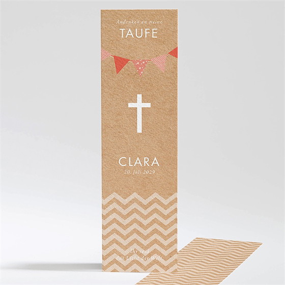 Andenken Taufe Rosa Girlande