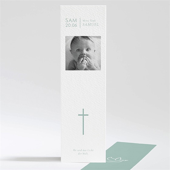 Andenken Taufe Silbertaube