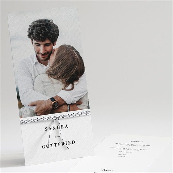 Menükarte Hochzeit Fotoautomat Schlicht