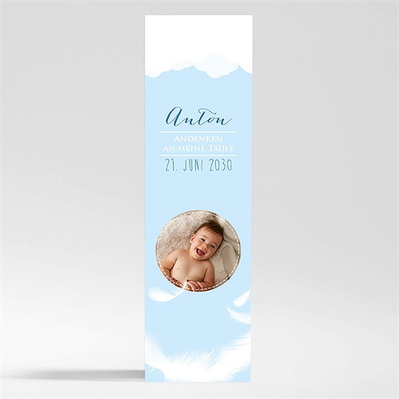 Andenken Taufe Zarte Federn - Magnet