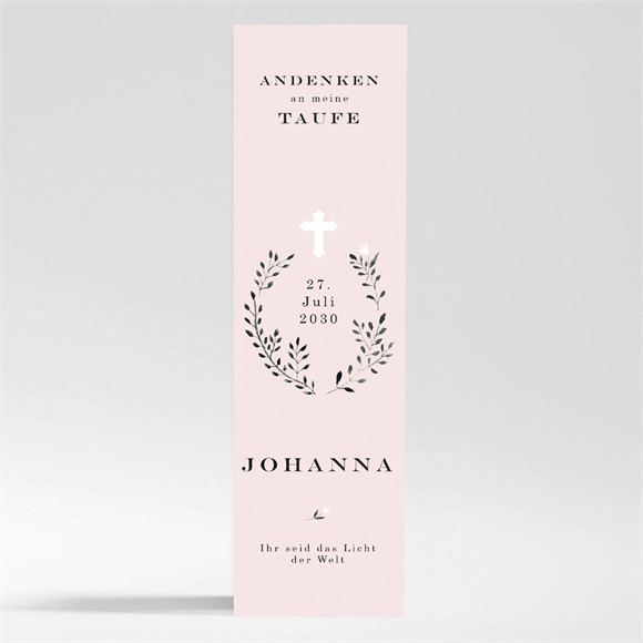 Andenken Taufe Ring der Natur Rosa - Magnet ref.N200369