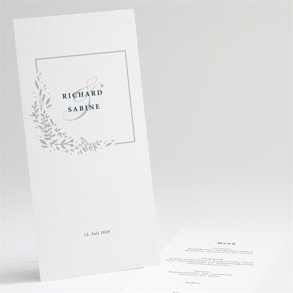 Menükarte Hochzeit Schlicht & Elegant ref.N221226