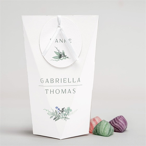 Geschenkbox Hochzeit aquarell poesie mit initiale 2