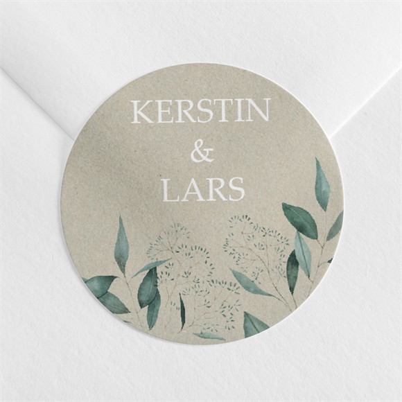 Aufkleber Hochzeit Intime Blätterwelt ref.N3601161