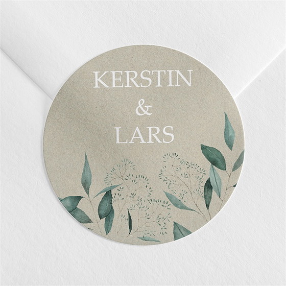 Aufkleber Hochzeit intime blätterwelt