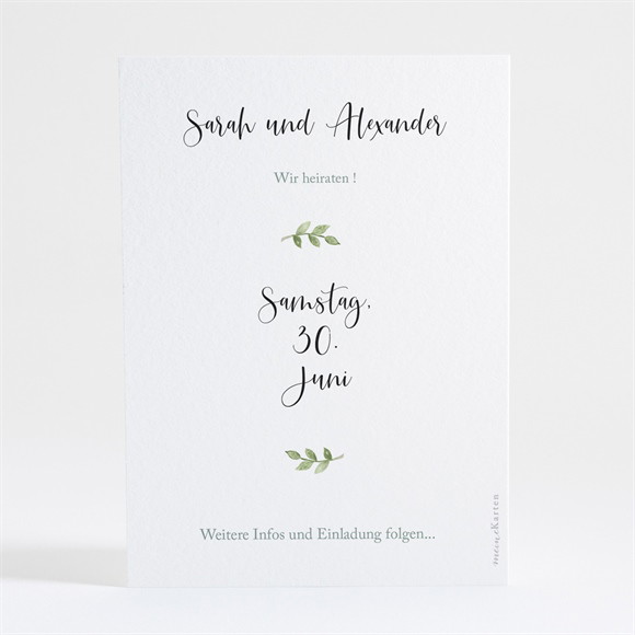 Save the Date Karte Blättertanz ref.N25159