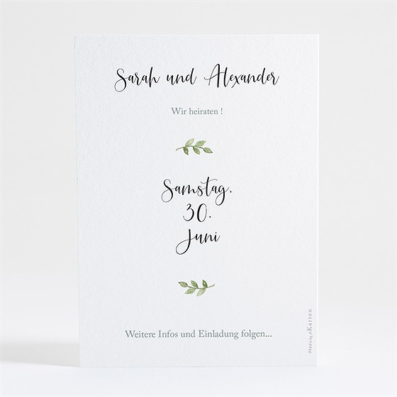 Save The Date Karte Blättertanz