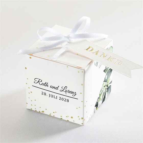 Geschenkbox Hochzeit explosion - gold