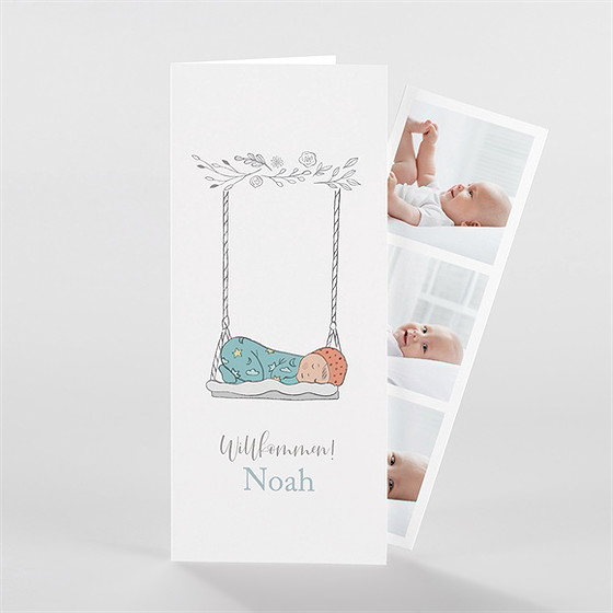 Geburtskarte Süßer Schlaf - Fotostreifen