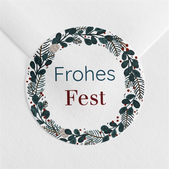 Sticker Weihnachten Lorbeerkranz ref.N360401