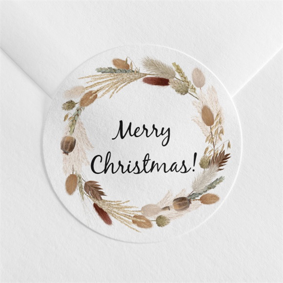 Sticker Weihnachten Weizenkranz ref.N360441