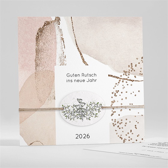 Weihnachtskarte Aquarellakzente