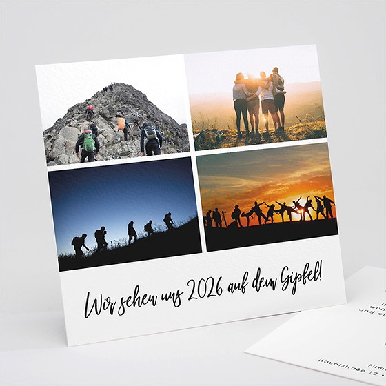 Weihnachtskarte Gipfelerklimmung