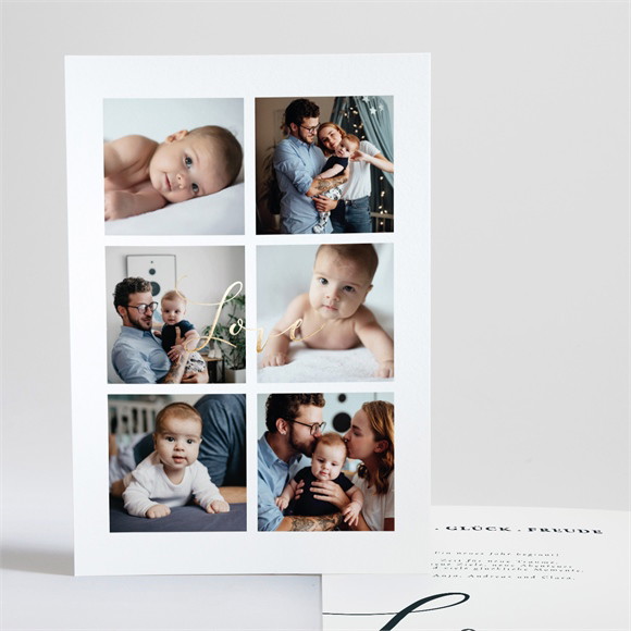 Weihnachtskarte Mosaik mit 6 Fotos ref.N241194