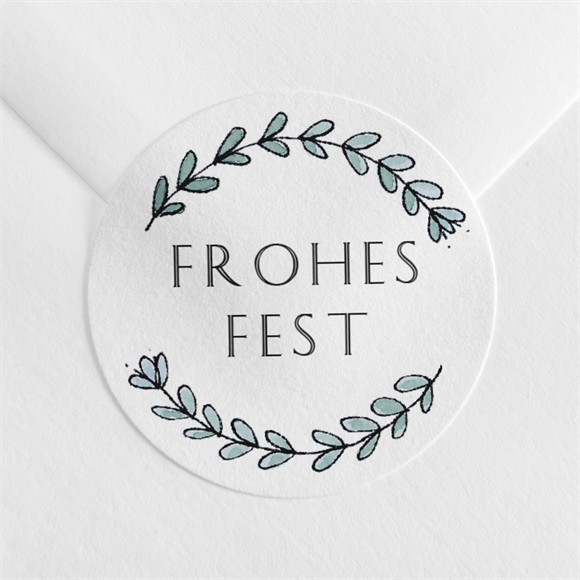 Sticker Weihnachten Blätterzweige ref.N360433