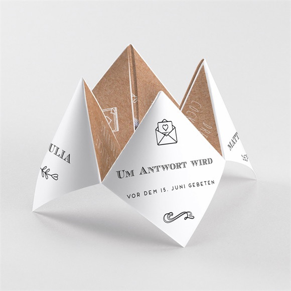 Hochzeitseinladung Vertrauen - Origami ref.N33063