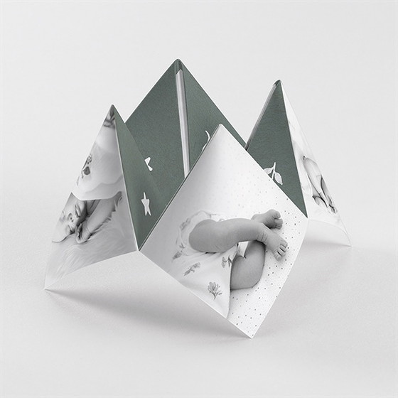 Geburtskarte Glück - Origami
