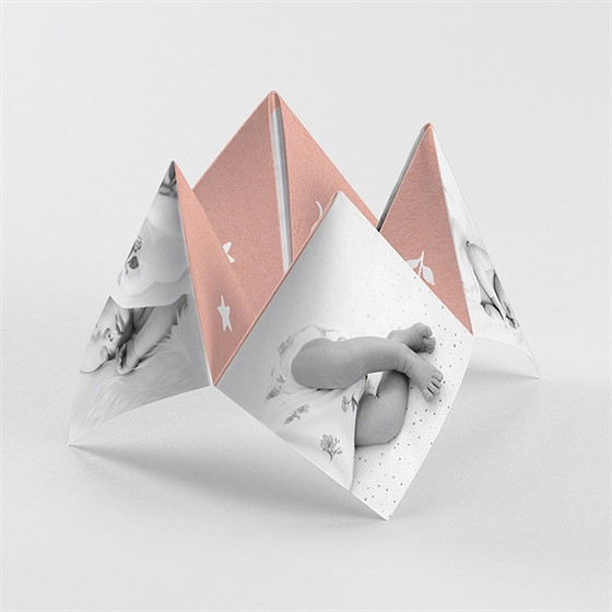 Geburtskarte Große Freude - Origami