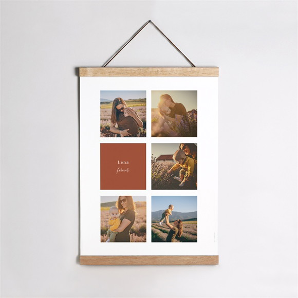 Geburtsposter Granatapfelrot ref.N26017